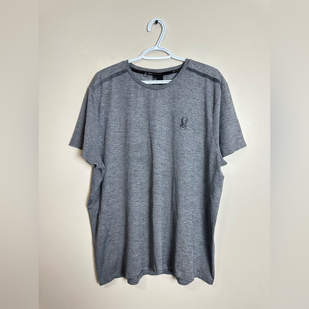 Spyder Size XL/XXL Charcoal Men's Short Sleeve Tee